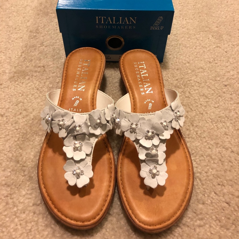 Italian shoemakers womens lia thong dress sandals